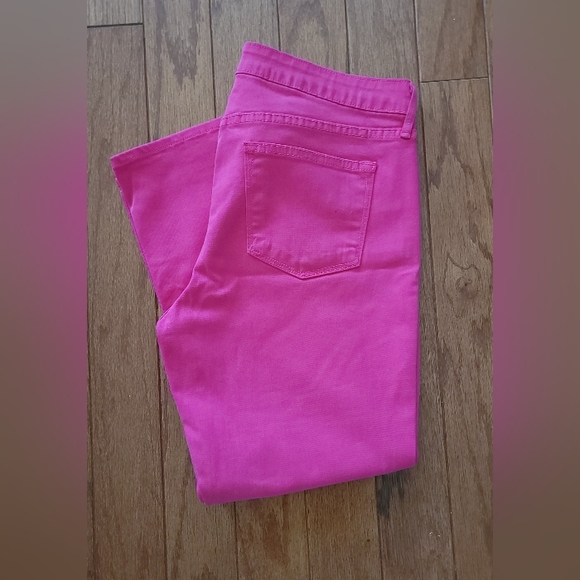 JUST BLACK ETHAN SPLIT HEM CAPRI SKINNY JEAN SIZE 30 PINK - Picture 6 of 11